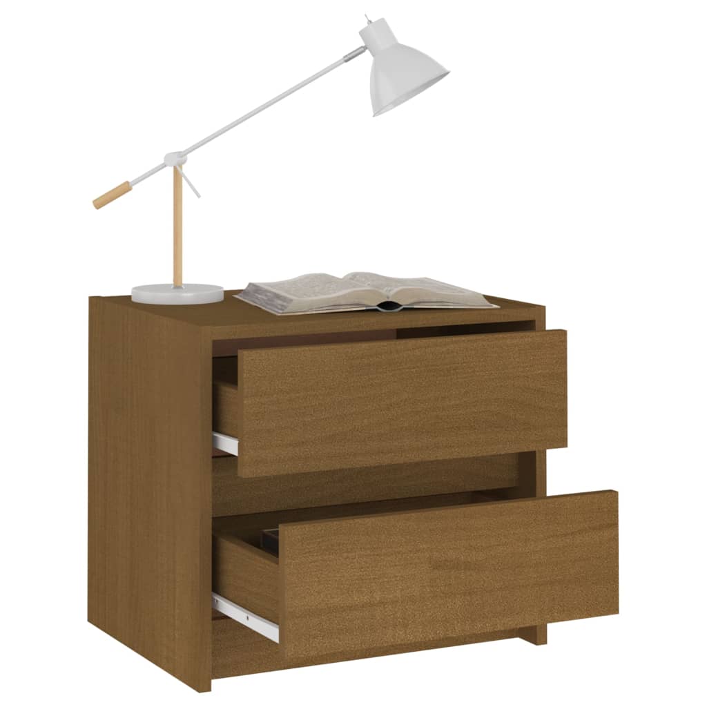 

vidaXL Nachtkastje 40x30,5x35,5 cm massief grenenhout honingbruin