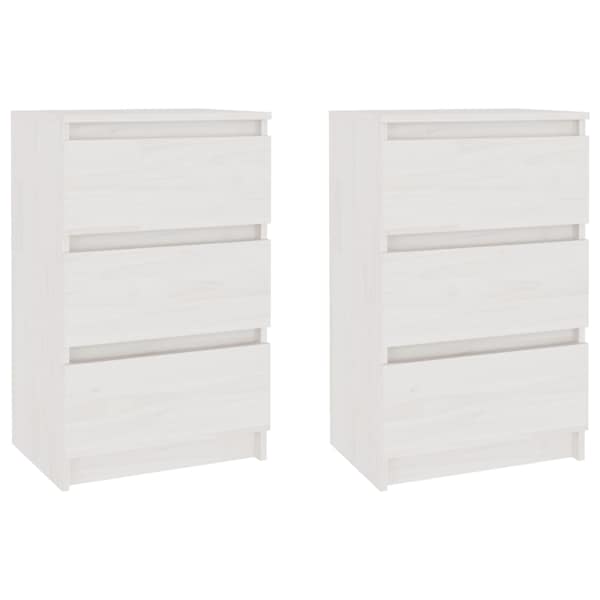 vidaXL &ouml;&ouml;kapid 2 tk, valge, 40x29,5x64 cm, t&auml;ism&auml;nnipuit