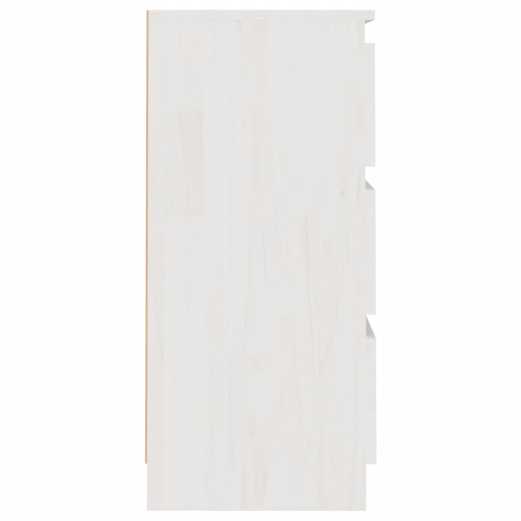 2 db fehér tömör fenyőfa éjjeliszekrény 40 x 29,5 x 64 cm 