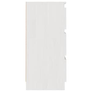 Noční stolky 2 ks bílé 40 x 29,5 x 64 cm masivní borové dřevo - obrázek 5