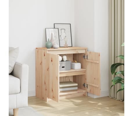 vidaXL &Scaron;oninė spintelė, 60x36x65cm, pu&scaron;ies medienos masyvas