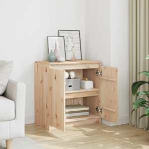 vidaXL &Scaron;oninė spintelė, 60x36x65cm, pu&scaron;ies medienos masyvas