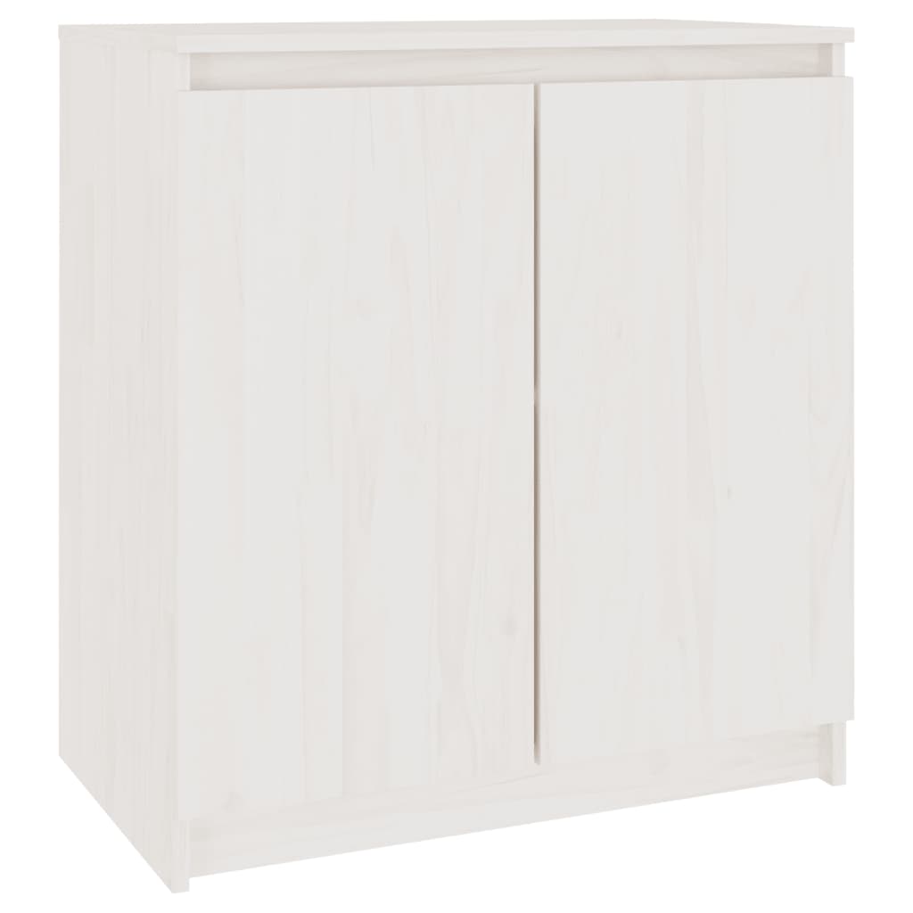 Odkládací skříňka bílá 60 x 36 x 65 cm masivní borové dřevo