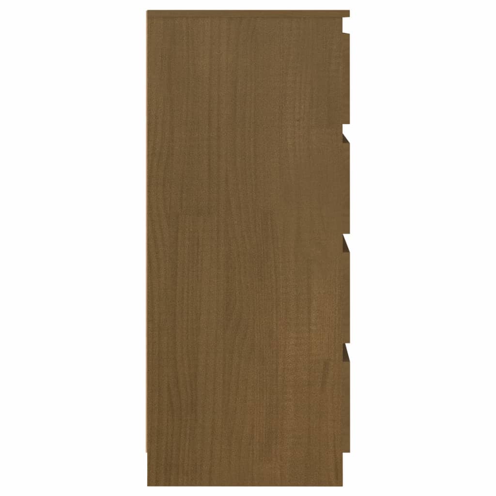 Dulap lateral, maro miere, 60x36x84 cm, lemn masiv de pin