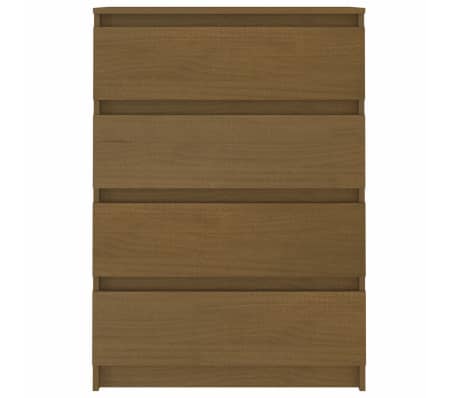 vidaXL Bijzetkast 60x36x84 cm massief grenenhout honingbruin