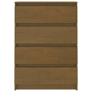 vidaXL Bijzetkast 60x36x84 cm massief grenenhout honingbruin