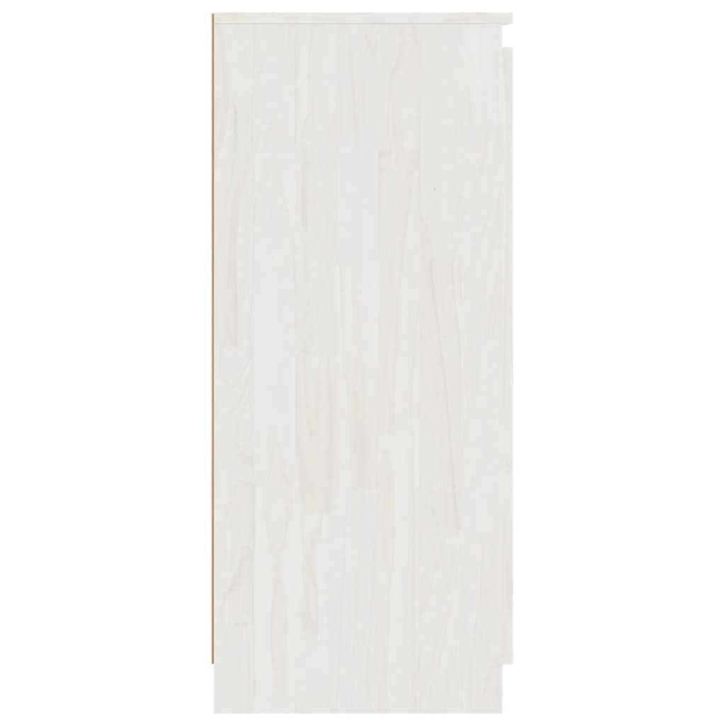 Fehér tömör fenyőfa tálalószekrény 60 x 36 x 84 cm 