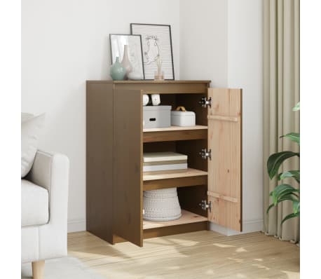 vidaXL Buffet Marron miel 60x36x84 cm Bois de pin massif