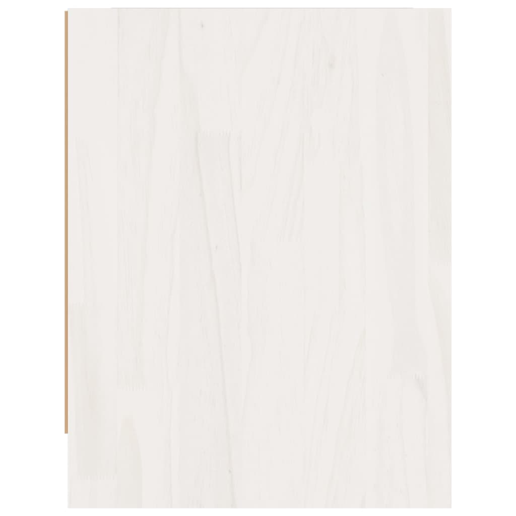 Fehér tömör fenyőfa éjjeliszekrény 40 x 30,5 x 40 cm 
