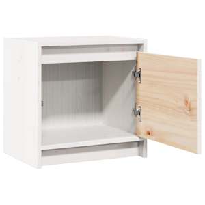 Noční stolky 2 ks bílé 40 x 30,5 x 40 cm masivní borové dřevo - obrázek 4