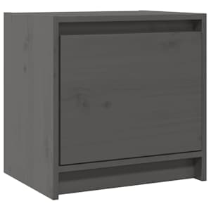 Noční stolky 2 ks šedé 40 x 30,5 x 40 cm masivní borové dřevo - obrázek 2