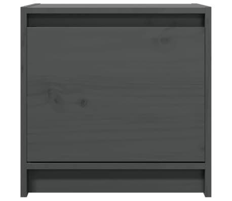 vidaXL Nattbord 2 stk gr&aring; 40x30,5x40 cm heltre furu