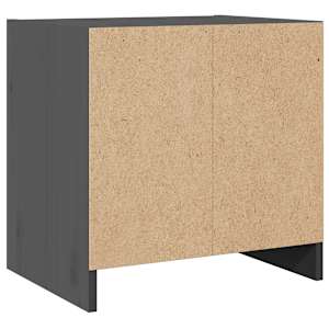 Noční stolky 2 ks šedé 40 x 30,5 x 40 cm masivní borové dřevo - obrázek 6