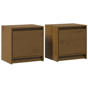Noční stolky 2 ks medově hnědé 40x30,5x40 cm masivní borovice - obrázek 2