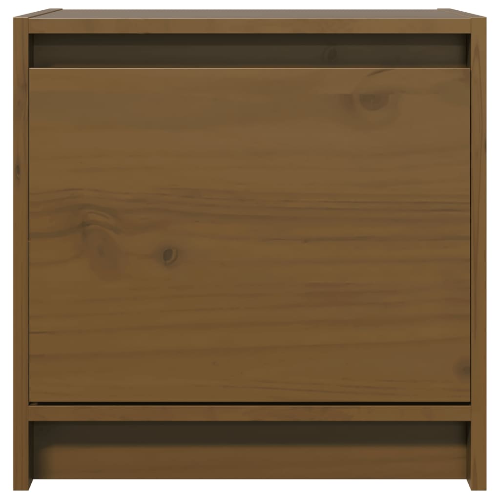 vidaXL Nachtkastjes 2 st 40x30,5x40 cm massief grenenhout honingbruin afbeelding
