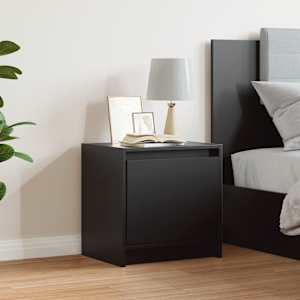 vidaXL sengeskab 40x30,5x40 cm massivt fyrretr&aelig; sort