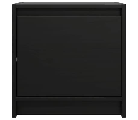 vidaXL Nattbord 2 stk svart 40x30,5x40 cm heltre furu