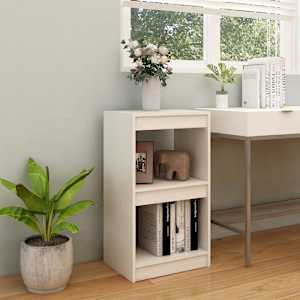 vidaXL Biblioth&egrave;que Blanc 40x30x71,5 cm Bois de pin massif