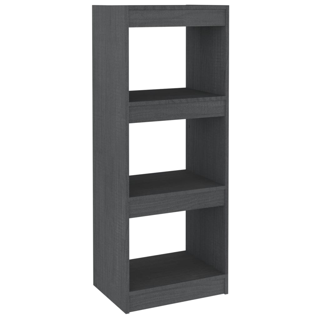 E-shop vidaXL Knižnica/deliaca stena sivá 40x30x103,5 cm masívna borovica