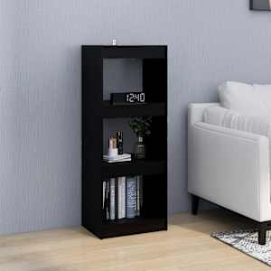vidaXL Libreria/Divisorio Nero 40x30x103,5cm in Legno Massello di Pino