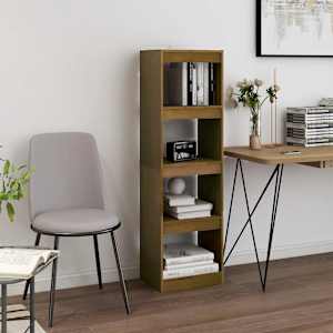 Knjižna omara za razdelitev prostora medeno rjava 40x30x135,5cm