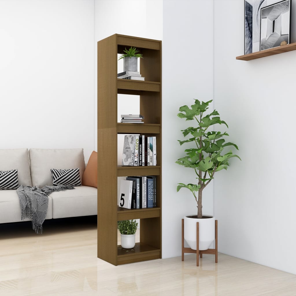 

vidaXL Boekenkast/kamerscherm 40x30x167,5 cm grenenhout honingbruin