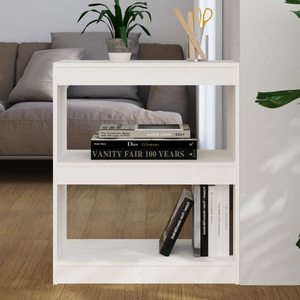 Bücherregal/Raumteiler Weiß 60x30x71,5 cm Massivholz Kiefer kaufen