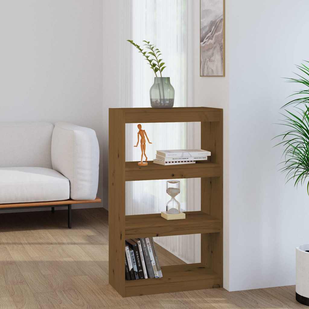 vidaXL Rega� na ksi��ki/przegroda, miodowy br�z, 60x30x103,5 cm, sosna