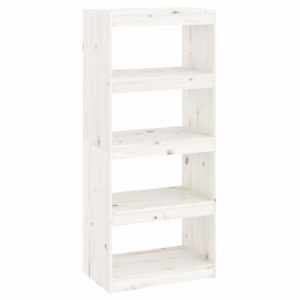 vidaXL raamaturiiul/ruumijagaja valge 60 x 30 x 135,5 cm t&auml;ism&auml;nnipuit