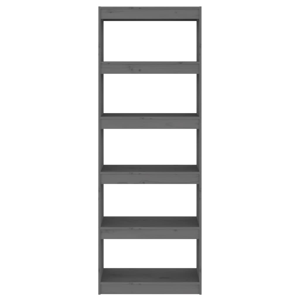 

vidaXL Boekenkast/kamerscherm 60x30x167,5 cm massief grenenhout grijs