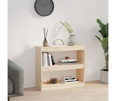 Bibliothèque / Séparateur De Pièce VidaXL En Bois De Pin - 80x25x70 Cm, Brut Et Solide, Neuf
