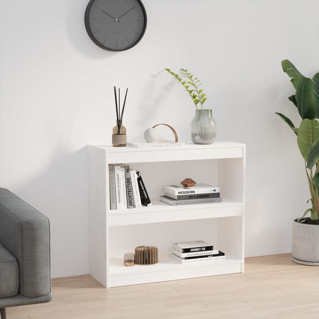 vidaXL Book Cabinet/Room Divider High Gloss White 31.5 x11.8 x78