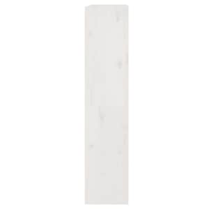 Knihovna / dělicí stěna bílá 80x30x135,5 cm masivní borovice - obrázek 6