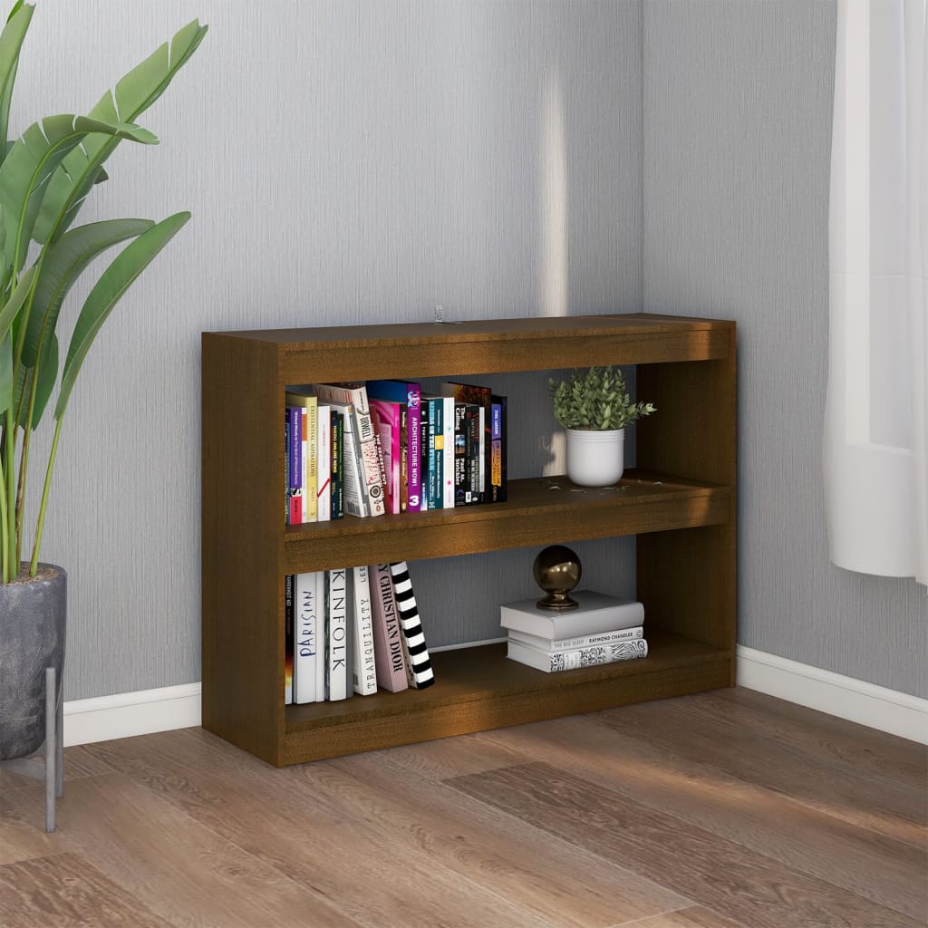 

vidaXL Boekenkast/kamerscherm 100x30x71,5 cm grenenhout honingbruin