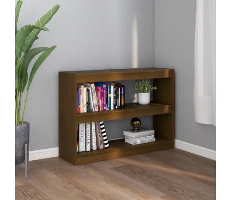 vidaXL Estante/divis&oacute;ria 100x30x71,5 cm madeira de pinho castanho mel