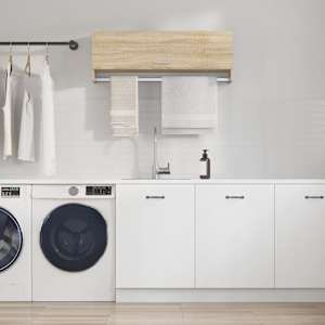 Garderobna omara sonoma hrast 100x32,5x35 cm iverna plošča