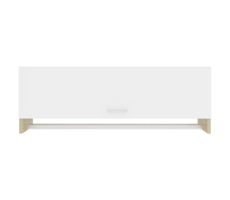 vidaXL Drabužių spinta, baltos ir ąžuolo spalvos, 100x32,5x35cm, MDP