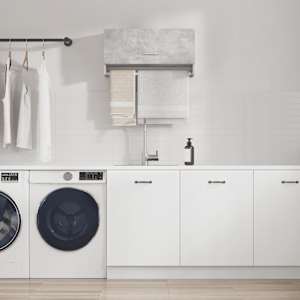 Garderobna omara betonsko siva 70x32,5x35 cm iverna plošča