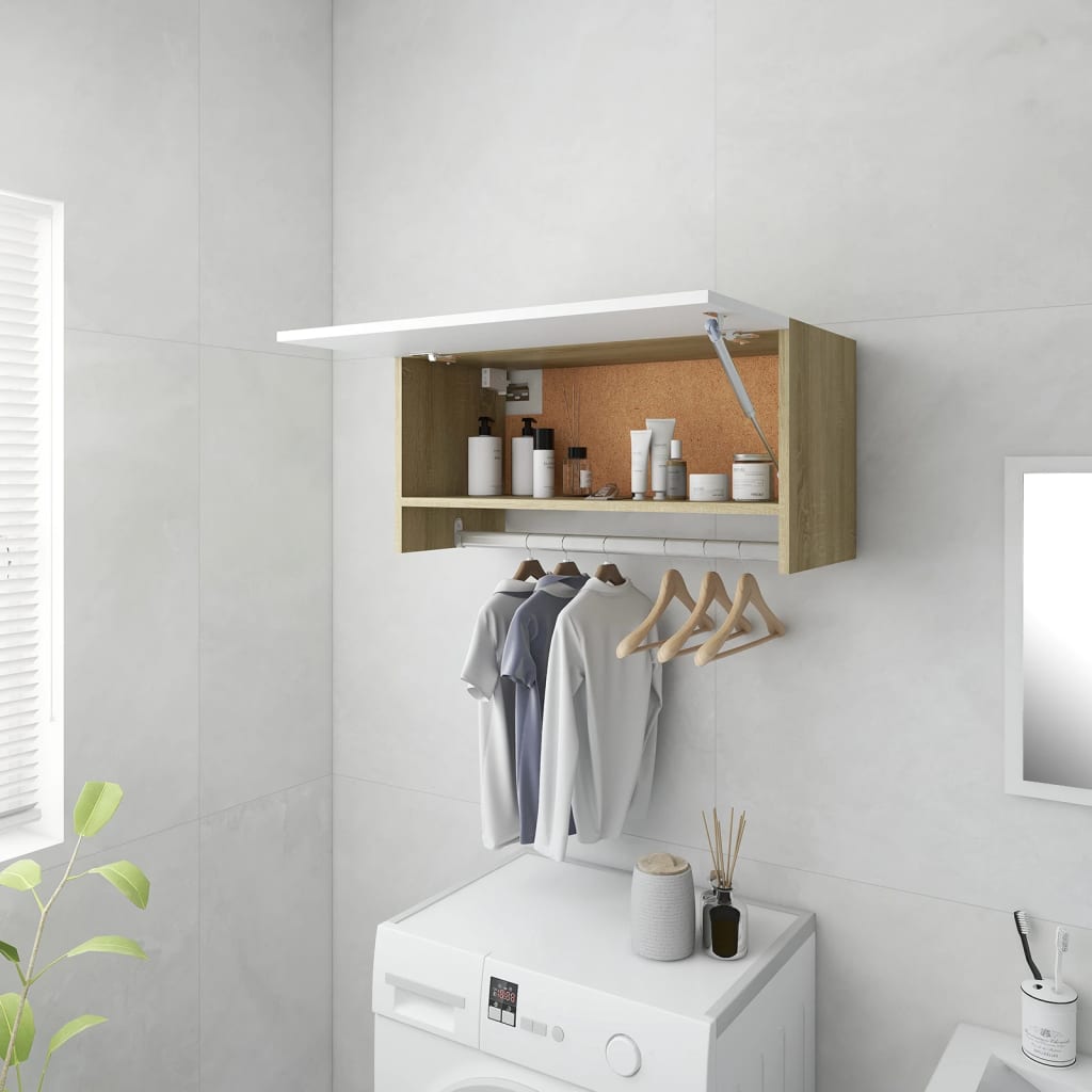 Kleiderschrank Weiß Sonoma-Eiche 70×32,5×35 cm Holzwerkstoff kaufen