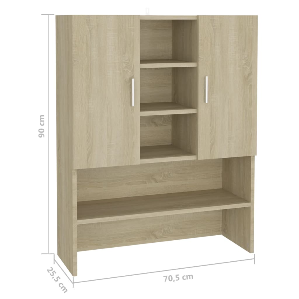Mobile Per Lavatrice Rovere Sonoma 70,5x25,5x90 Cm VidaXL 19 width=274