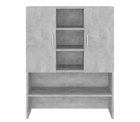 vidaXL Waschmaschinenschrank Betongrau 70,5x25,5x90 cm