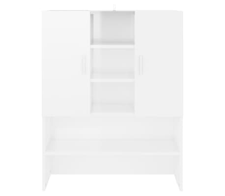 vidaXL Waschmaschinenschrank Hochglanz-Wei&szlig; 70,5x25,5x90 cm