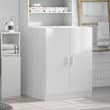 Meuble Pour Machine à Laver Blanc - Rangement Salle De Bain 71x71,5x91,5 Cm - Armoire Pratique Pour Lave-linge Et Sèche-linge