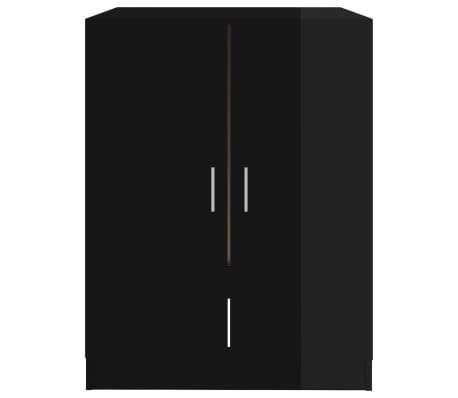 vidaXL pesumasinakapp, kõrgläikega must, 71 x 71,5 x 91,5 cm