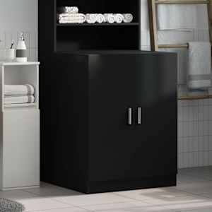 vidaXL Vaskemaskinskap høyglans svart 71x71,5x91,5 cm