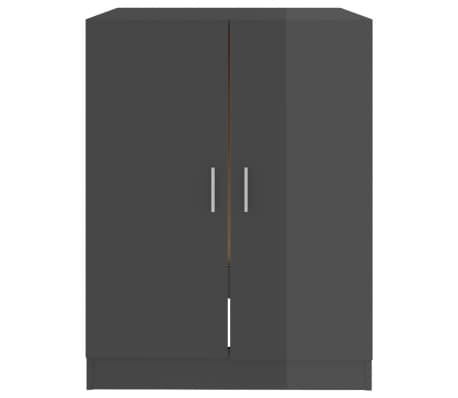 vidaXL pesumasinakapp, kõrgläikega hall, 71 x 71,5 x 91,5 cm