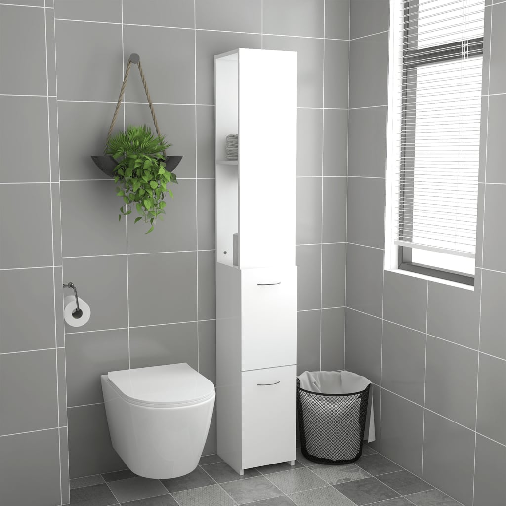 

vidaXL Badkamerkast 25x25x170 cm spaanplaat wit