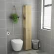 Mobiletto Porta Asciugamani Da Bagno Rovere Sonoma, Legno Multistrato, 25x26,5x170 Cm, Con Antiribaltamento - 3