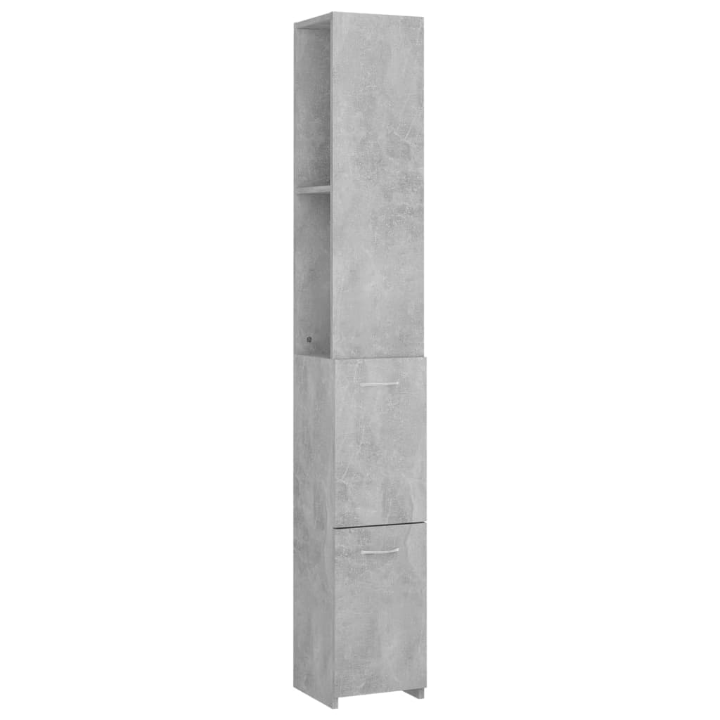 vidaXL KoupelnovĂˇ skĹ™Ă­Ĺ�ka betonovÄ› ĹˇedĂˇ 25x26,5x170cm kompozitnĂ­ dĹ™evo