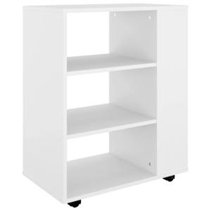 Skříňka na kolečkách bílá 60 x 35 x 75 cm kompozitní dřevo - obrázek 2